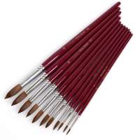 amazon hot 12pcs or 8pcs horse hair paint brushes kit for artist