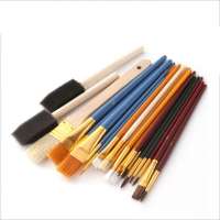 26pcs professional flexible flat paint brush for kid