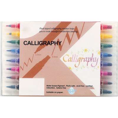 OEM Memory System Calligraphy Markers, Multicolor, 8-Pack