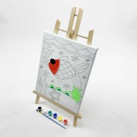 Kids' diy oil painting with painting and art brush