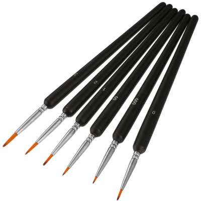 Detail Paint Brush Set 6  pc- Professional Tiny Miniature Fine Detail Brushes for Art Painting, Model Craft Art Painting