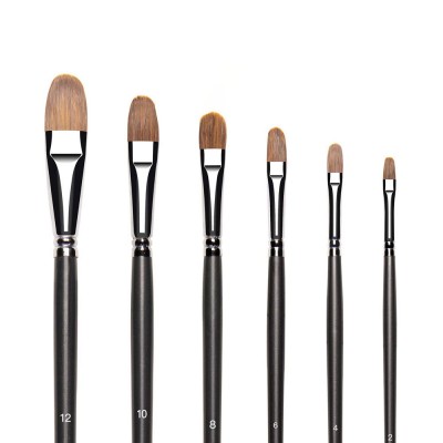 6pcs Paint Brush Artist Set Round Pointed Tip Horse Hair Artists Paint brushes