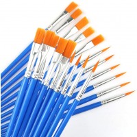 Artist Paint Brushes Set, Acrylic Paint Brushes Little Painting Brushes for Kids Painting with Flat and Round Tips