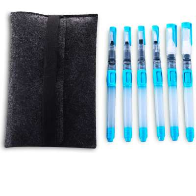 6 pcs water supply markers pen blue water supply brush