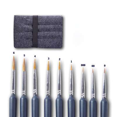 Detail Paint Brush Set 9 pc- Professional Tiny Miniature Fine Detail Brushes for Art Painting, Model Craft Art Painting