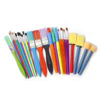 21346 25pcs Super Value Paint Brush Pack, plastic handle